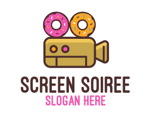 Donut Video Camera logo design