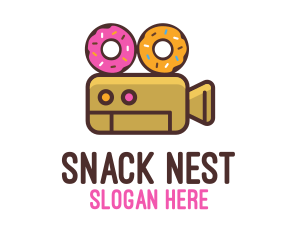 Donut Video Camera logo design