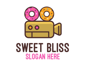 Donut Video Camera logo design