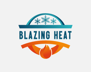 Heating Cooling Energy Fuel logo design