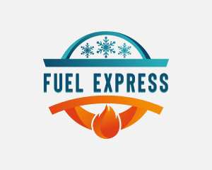 Heating Cooling Energy Fuel logo design