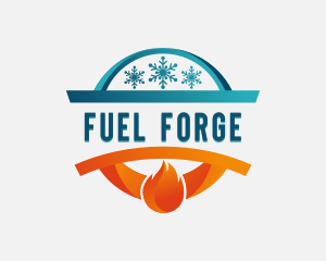 Heating Cooling Energy Fuel logo design