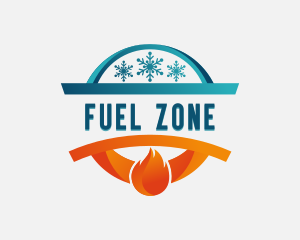 Heating Cooling Energy Fuel logo design