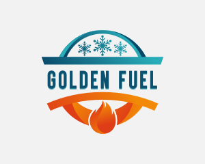 Heating Cooling Energy Fuel logo design