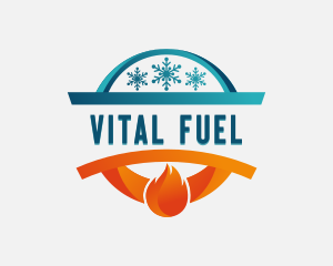 Heating Cooling Energy Fuel logo design