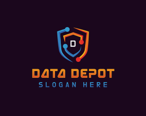 Cyber Shield Data logo design