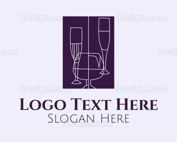 Liquor Glassware Bar Logo