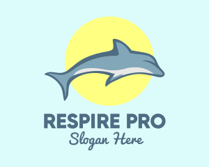 Dolphin Sun logo design