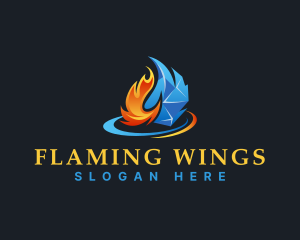 Burning Ice Heat Ventilation logo design