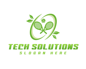 Tennis Racket Ball logo