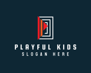 Play Media Letter P logo design