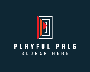 Play Media Letter P logo design