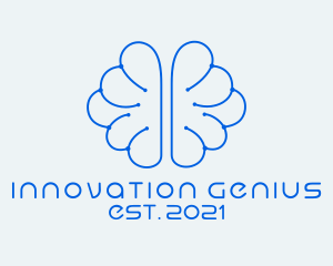 Blue Genius Brain logo