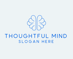 Blue Genius Brain logo design