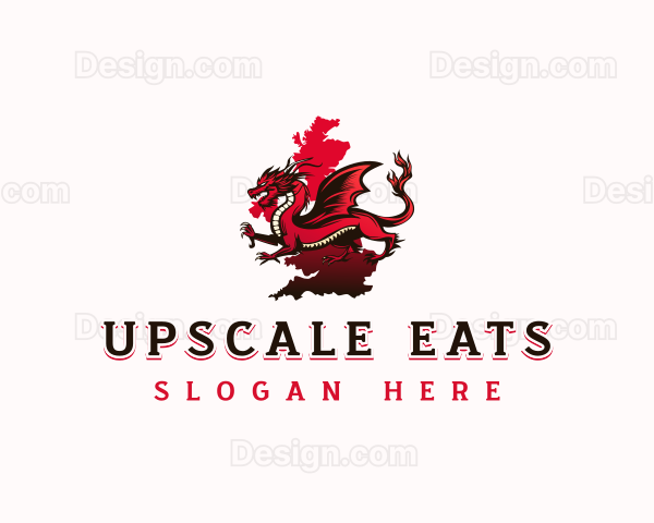 United Kingdom Mythical Dragon Logo