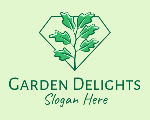 Green Ivy Plant  logo design