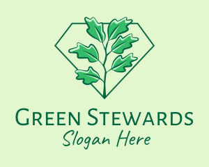 Green Ivy Plant  logo design