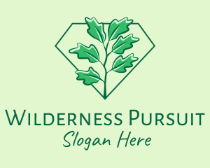 Green Ivy Plant  logo design