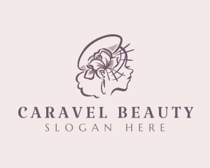 Floral Beauty Woman logo design