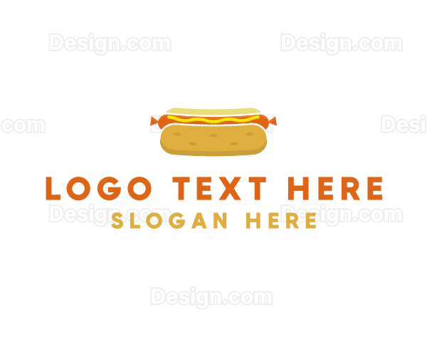 Hot Dog Bun Food Logo