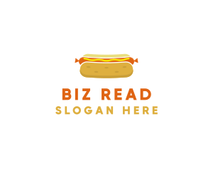 Hot Dog Bun Food logo design