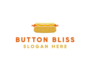 Hot Dog Bun Food logo design