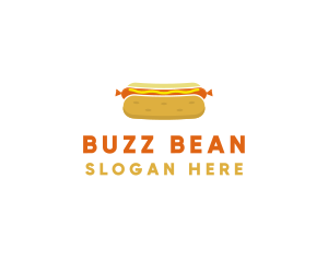 Hot Dog Bun Food logo design