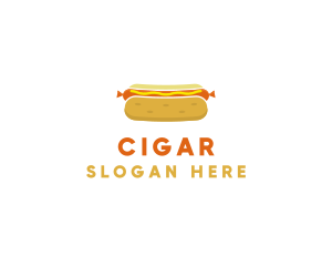 Hot Dog Bun Food logo design