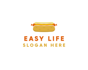 Hot Dog Bun Food logo design