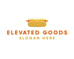 Hot Dog Bun Food logo design