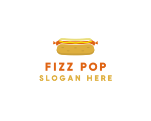 Hot Dog Bun Food logo design