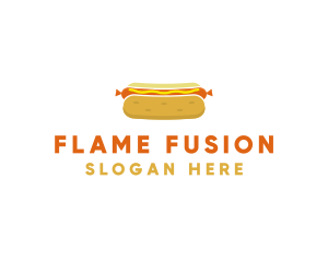 Hot Dog Bun Food logo design