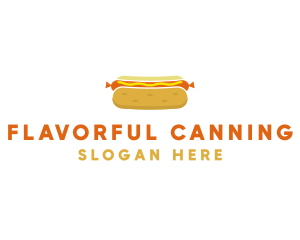 Hot Dog Bun Food logo design