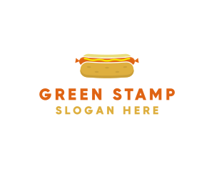 Hot Dog Bun Food logo design