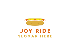 Hot Dog Bun Food logo design