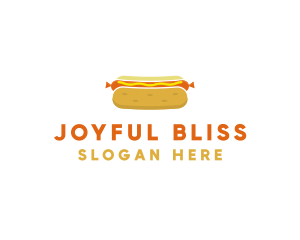 Hot Dog Bun Food logo design