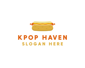 Hot Dog Bun Food logo design