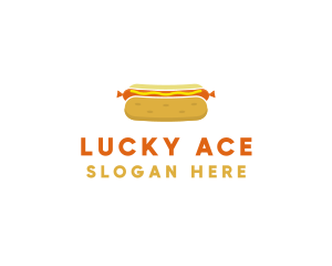 Hot Dog Bun Food logo design