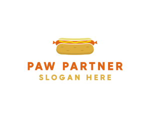 Hot Dog Bun Food logo design