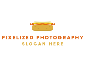 Hot Dog Bun Food logo design