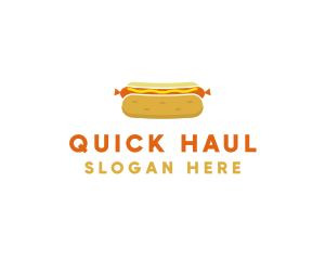 Hot Dog Bun Food logo design