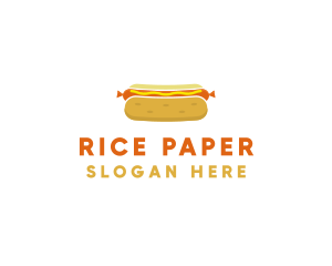 Hot Dog Bun Food logo design