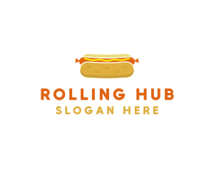 Hot Dog Bun Food logo design