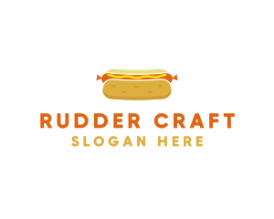 Hot Dog Bun Food logo design