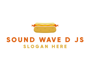 Hot Dog Bun Food logo design