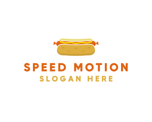 Hot Dog Bun Food logo design