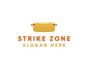 Hot Dog Bun Food logo design