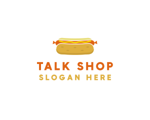 Hot Dog Bun Food logo design