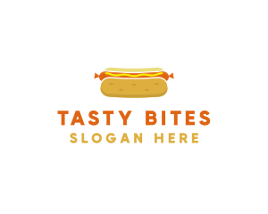 Hotdog Bun Food logo