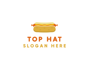 Hot Dog Bun Food logo design